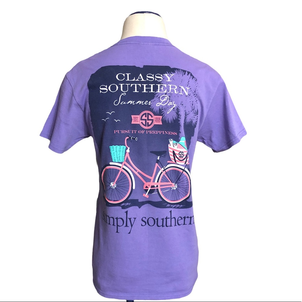 SIMPLY SOUTHERN Lilac Classy Southern Summer Day Top Size Small